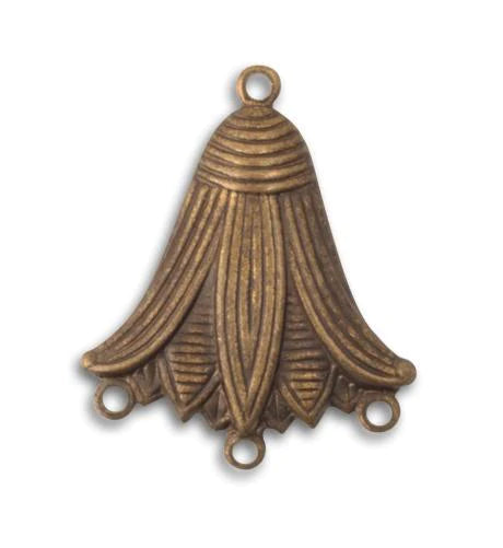 Lotus Blossom Connector- Vintaj Natural Brass-27mm