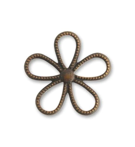 Beaded Flower- Vintaj Natural Brass- 24 mm