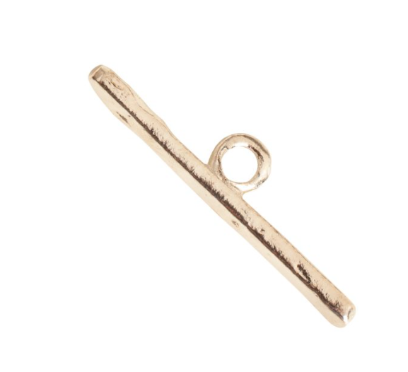 Toggle Ring Hammered- Sterling Silver Plate- Nunn Designs-25 mm