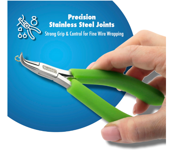 Beadalon Designer Series Slim Pliers - Chain Nose, Lime Green