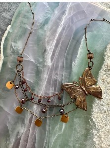 Meadow Butterfly- Vintaj Natural Brass-41x38mm