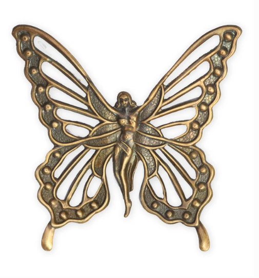 Butterfly Pixie Maiden - Natural Brass-56x54mm