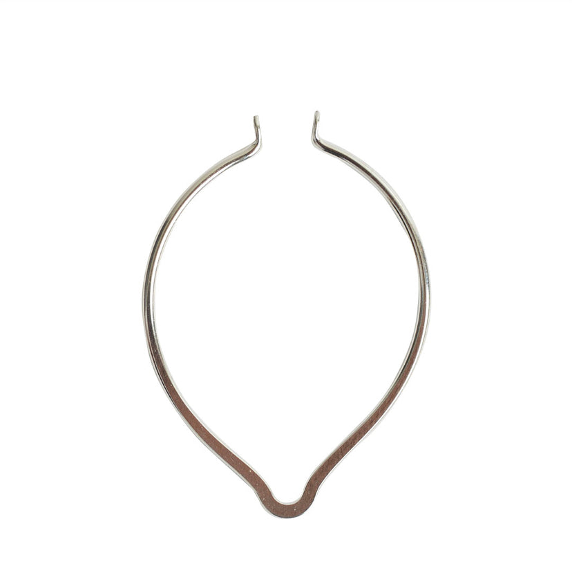 Sterling Silver (plated) Open oval point, metal, hoops