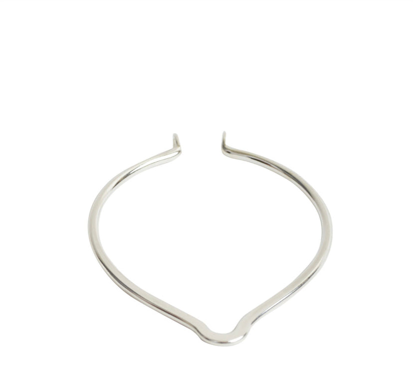 Sterling Silver (plated) Open oval point, metal, hoops
