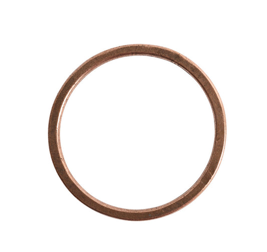Round Hoop, Large Circle, 35mm, copper, hammered metal