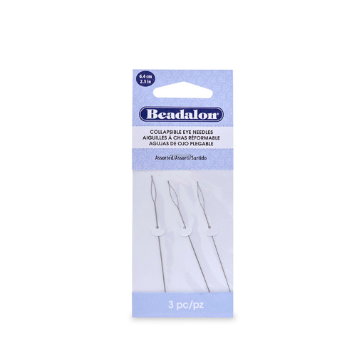 Beadalon-Collapsible Eye Needles, Variety Pack