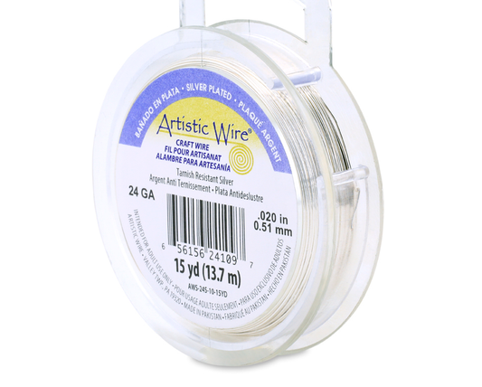 Beadalon, Artistic Wire, Tarnish Resistant Silver, 26 gauge, 25 feet