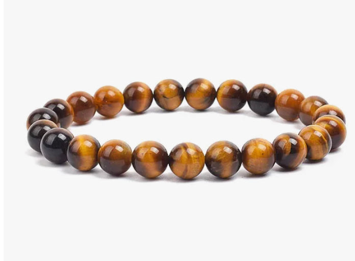 Tigers eye stone, stretch cording, yoga, bracelet, jewelry. - Andria Bieber Designs