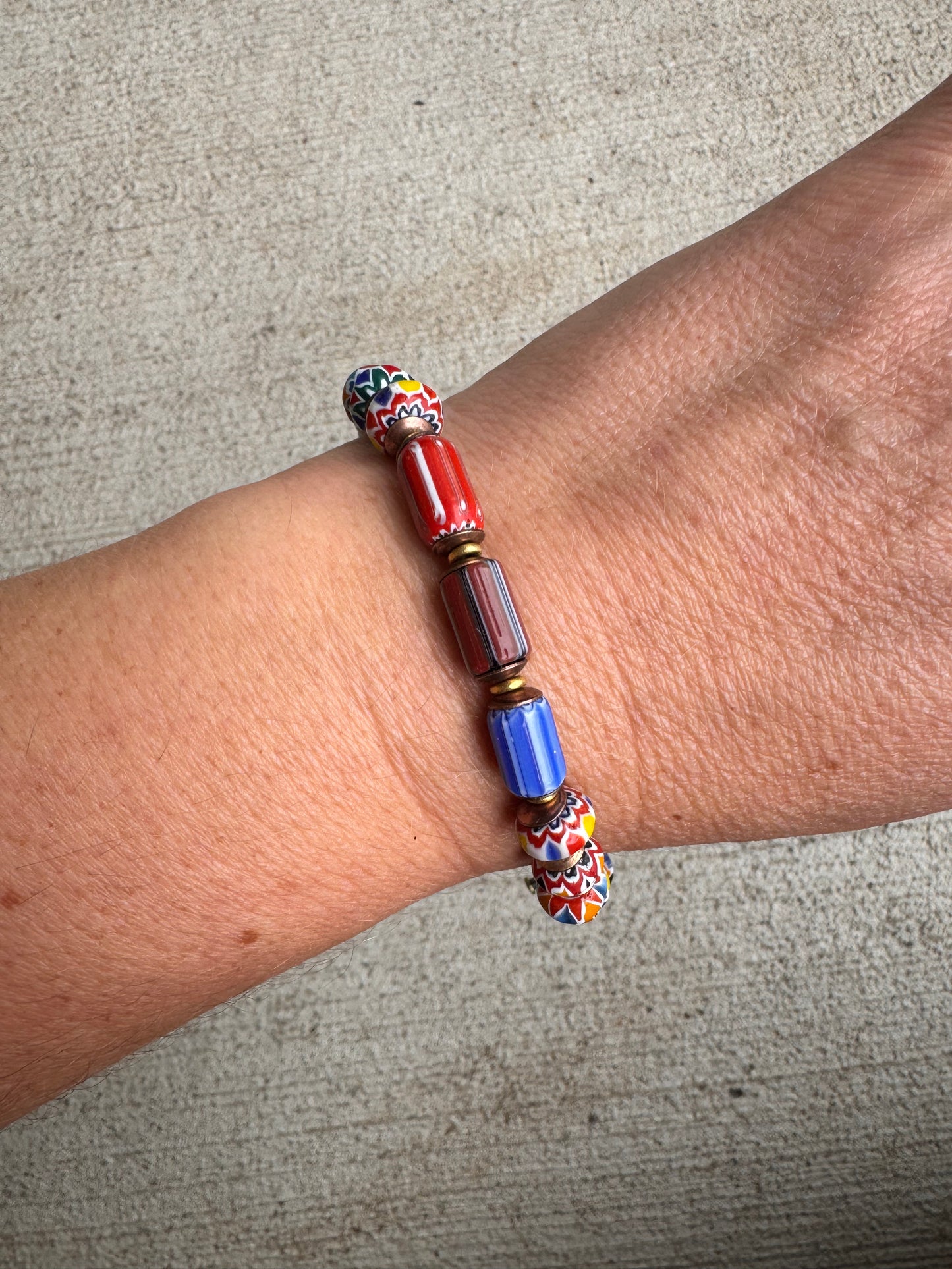 African glass, bracelet
