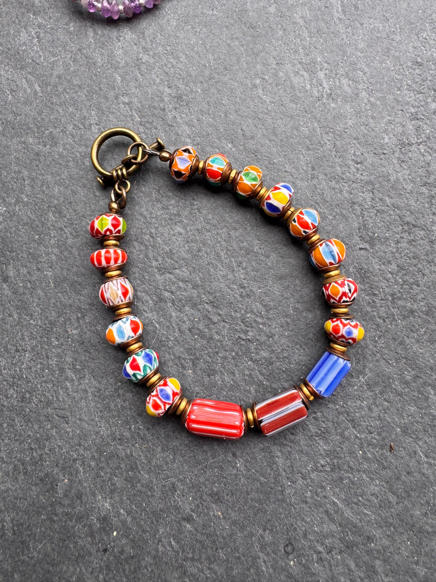 African glass, bracelet