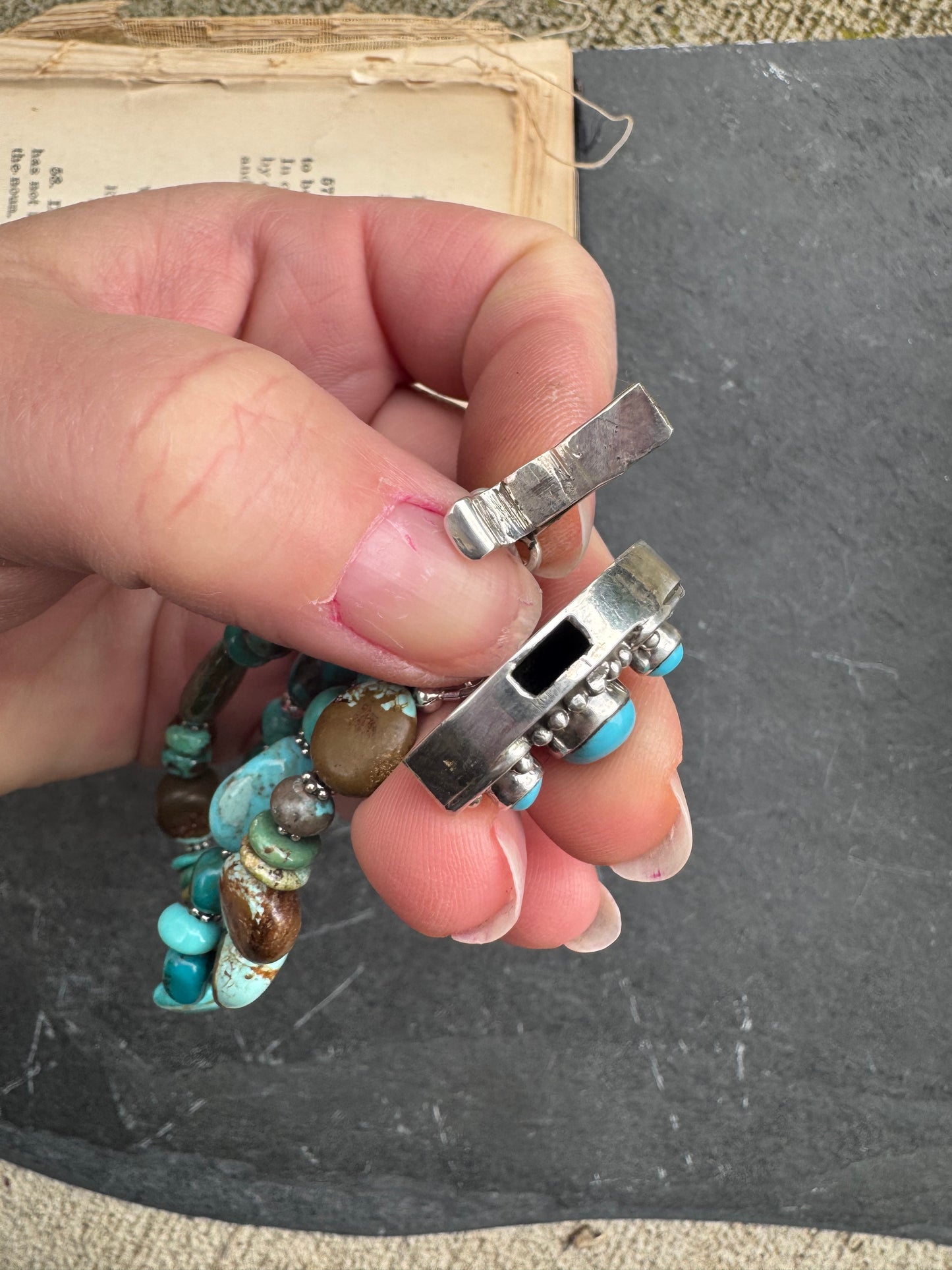 Sleeping beauty turquoise, 8 turquoise, kingman turquoise, sterling silver box clasp, bracelet