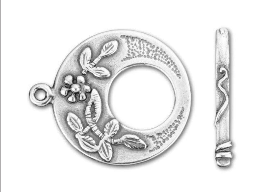 Flower Round Toggle Clasp