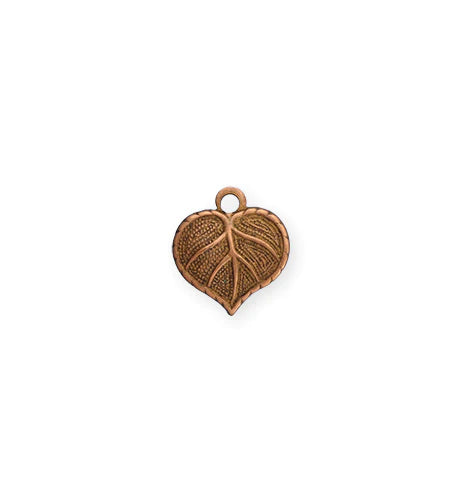 Teensie Nouveau Leaf- Vintaj Natural Brass-