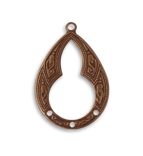 Bohemian Teardrop- Vintaj Natural Brass- 30x21mm