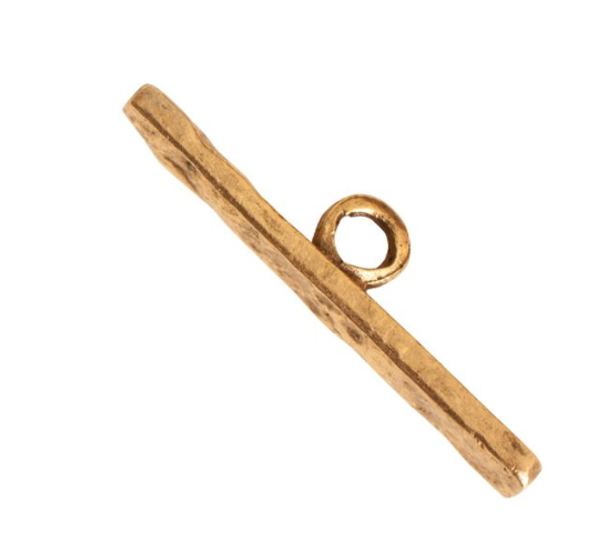 Toggle Ring Hammered- Antique Gold- Nunn Designs-25 mm