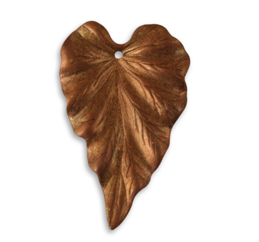 Woodland Leaf Charm- Vintaj Copper metal- 38 mm