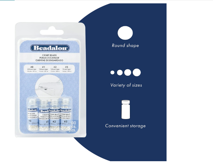 Crimp Tube Variety Pack, Size #2, 1.3 mm / .051 in, I.D., 1.8 mm / .070 in