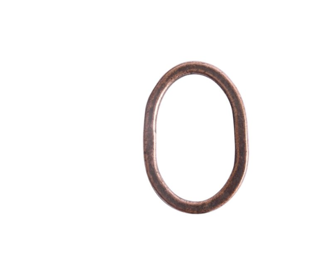 Open Frame, Oval Hammered Hoop 17x11.5mm, Antiqued Copper, by Nunn Design