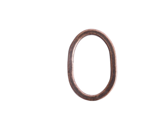Open Frame, Oval Hammered Hoop 17x11.5mm, Antiqued Copper, by Nunn Design