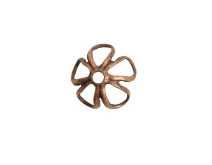 Antique Copper (plated) 6mm Open Daisy Bead Cap 3x7mm