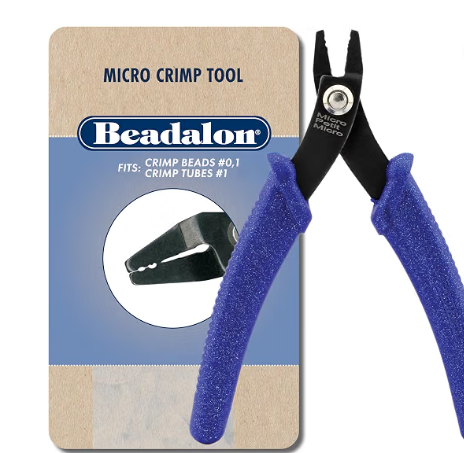 Beadalon Jewelry Crimping Tool Micro - Ergonomic & Compact, Blue Speckle