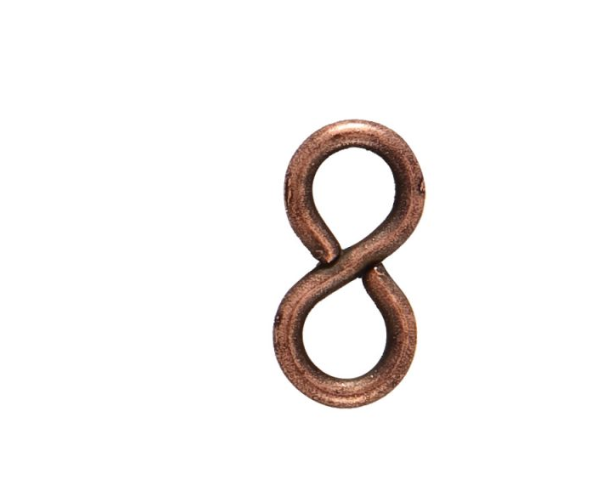 Hook and eye clasp- Antique Copper- 14mm