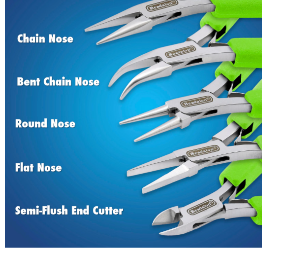 Beadalon Designer Series Slim Pliers - Chain Nose, Lime Green