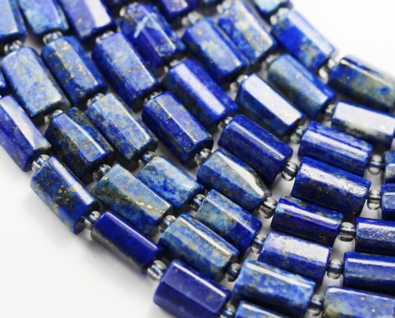Natural Blue Lapis Tube Rectangle Cylinder Beads