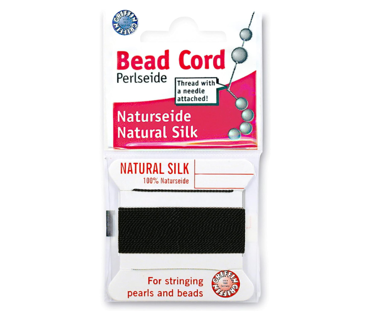 Beadalon-Silk Thread, Size #6, .70 mm / .028 in, BLACK