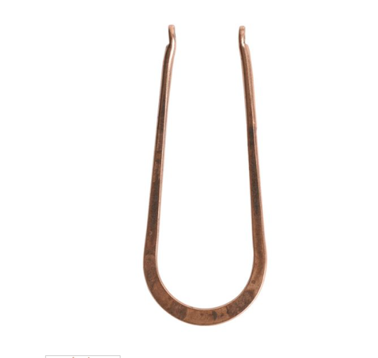 Wire Frame Open Horseshoe Long Double Hole Antique Copper-nunn design