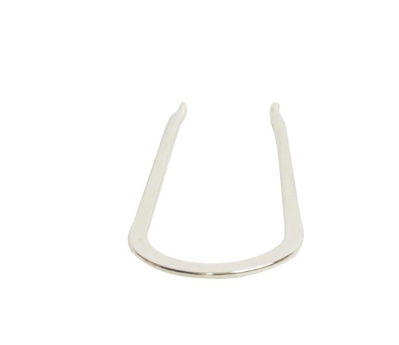 Wire Frame Open Horseshoe Long Double Hole Sterling Silver Plate- Nunn design
