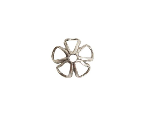 Antique Silver (plated) 6mm Open Daisy Bead Cap