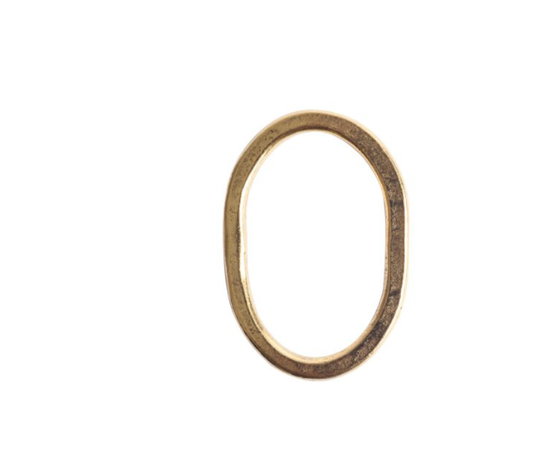 Open Frame, Oval Hammered Hoop 26.5x18mm, Antiqued Gold, by Nunn Design