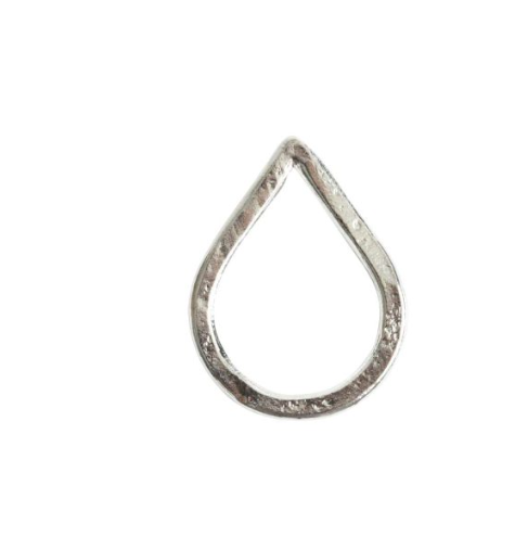 Hoop Hammered Small teardrop sterling silver (plated)