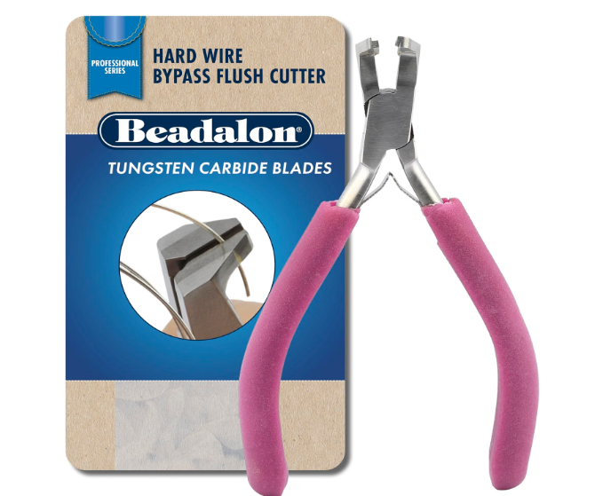 Beadalon Tungsten Carbide Jaw Wire Cutters - Bypass Flush Cutter, Purple