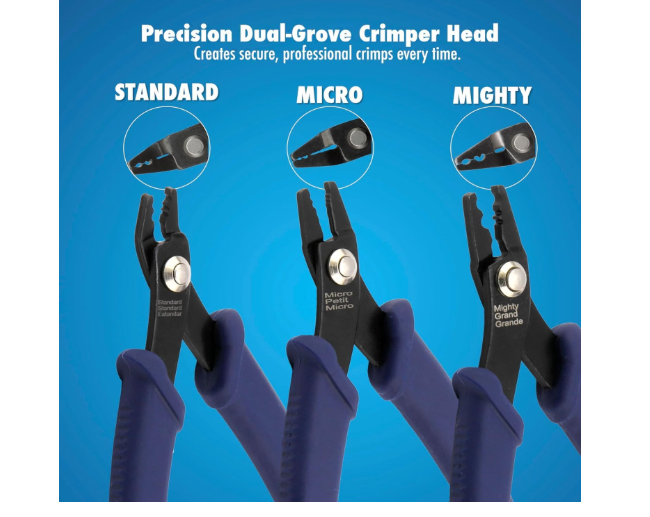 Classic Series Crimper Tool STANDARD, Vinyl-Free Grips, Rivet Joint, Single Leaf Spring, 5.25 in / 13.3 cm