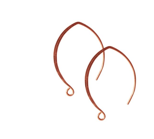 Antique Copper (plated) V-Style Earwire
