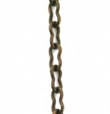 Vintaj Natural Brass- Ornate peanut Chain- open link