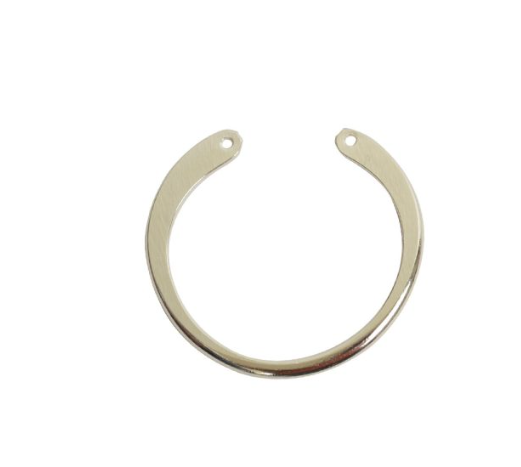 Wire Frame Open Circle, Double Hole, Sterling Silver Plate