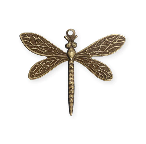 VINTAJ Queen Dragonfly Pendant Charm