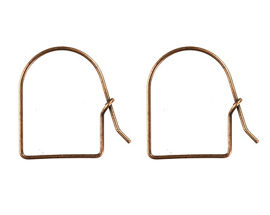 Nunn Design Antique Copper (plated) Large Flat Hoop Earwire 25x25mm