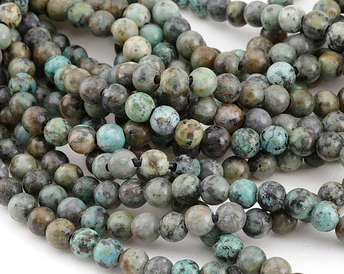 African Turquoise, large hole stone beads, leather cording, silk cording, SHORT style ladder bracelet, KIT.