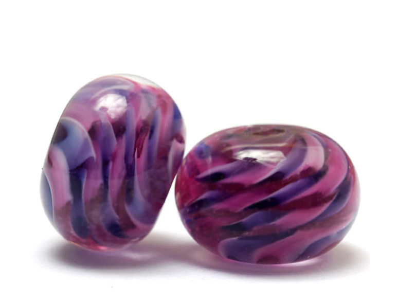 Mulberry Hard Candy Rondelle Beads
