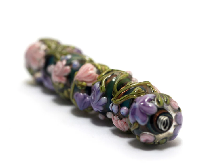 Seven Hidden Garden Rondelle Beads