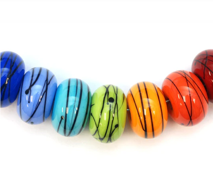 Seven Artist Palette Beads-rainbow