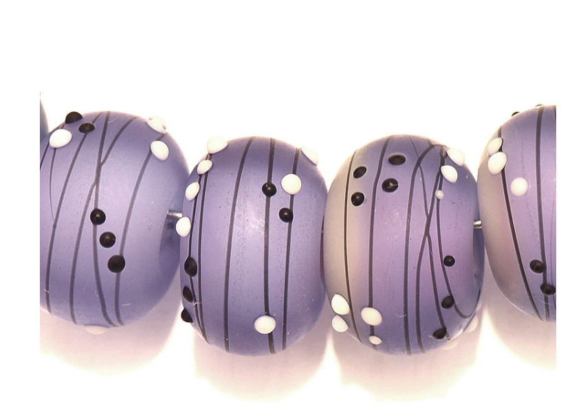 Lilac Tea Party Rondelle Beads