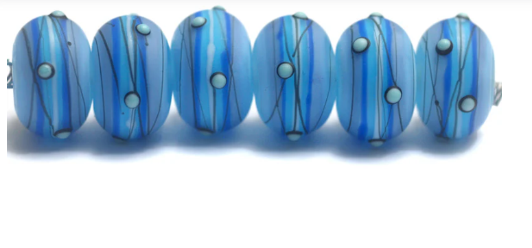 Arctic Blast Rondelle Beads