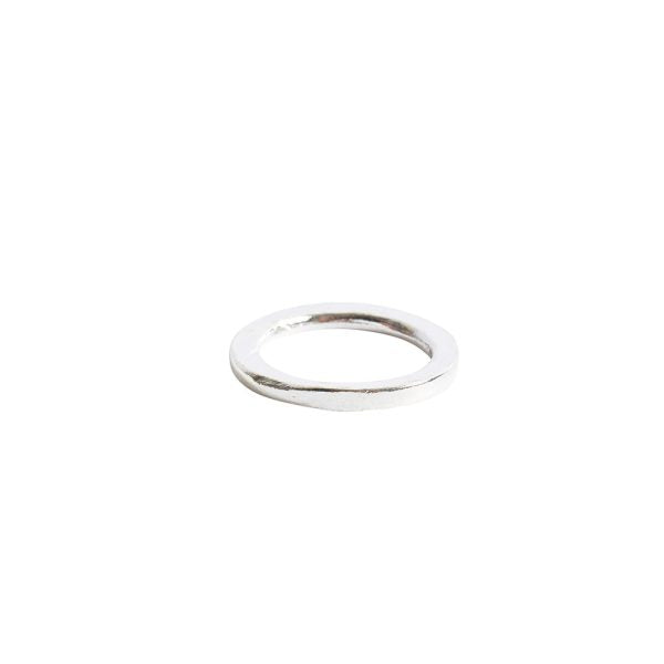 Round Hoop, 18mm, sterling silver metal, textured