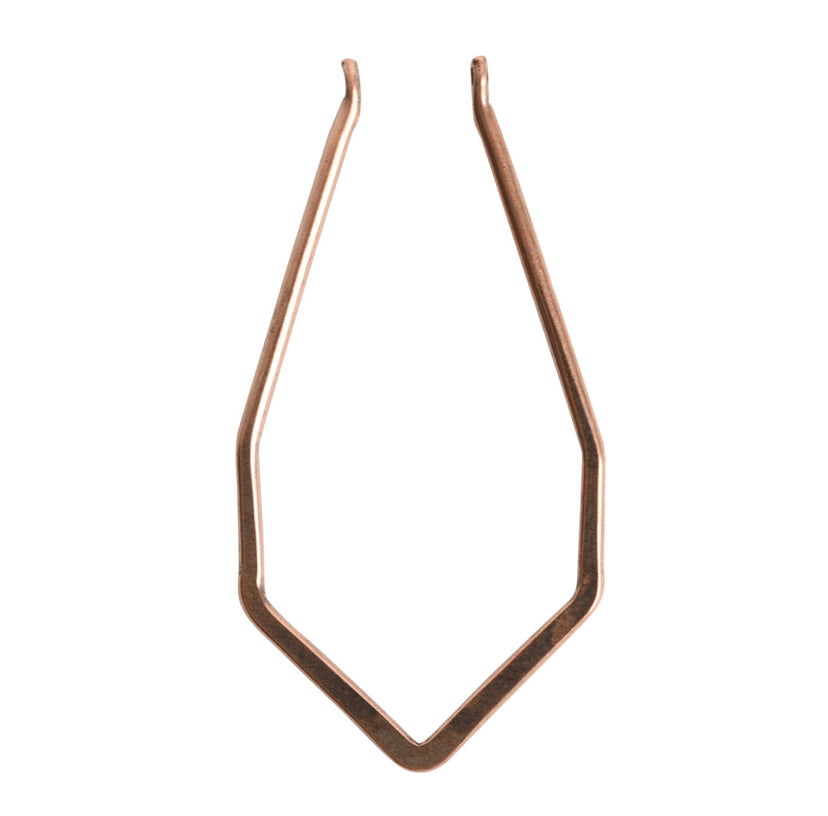 Copper metal Long Open Diamond Wire Frame
