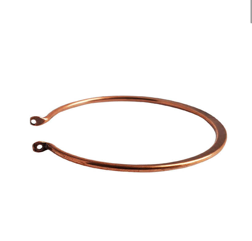 Open Flat Circle Wire Frame, hoops, copper